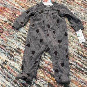 Carter's Gray Tulip Print Footie